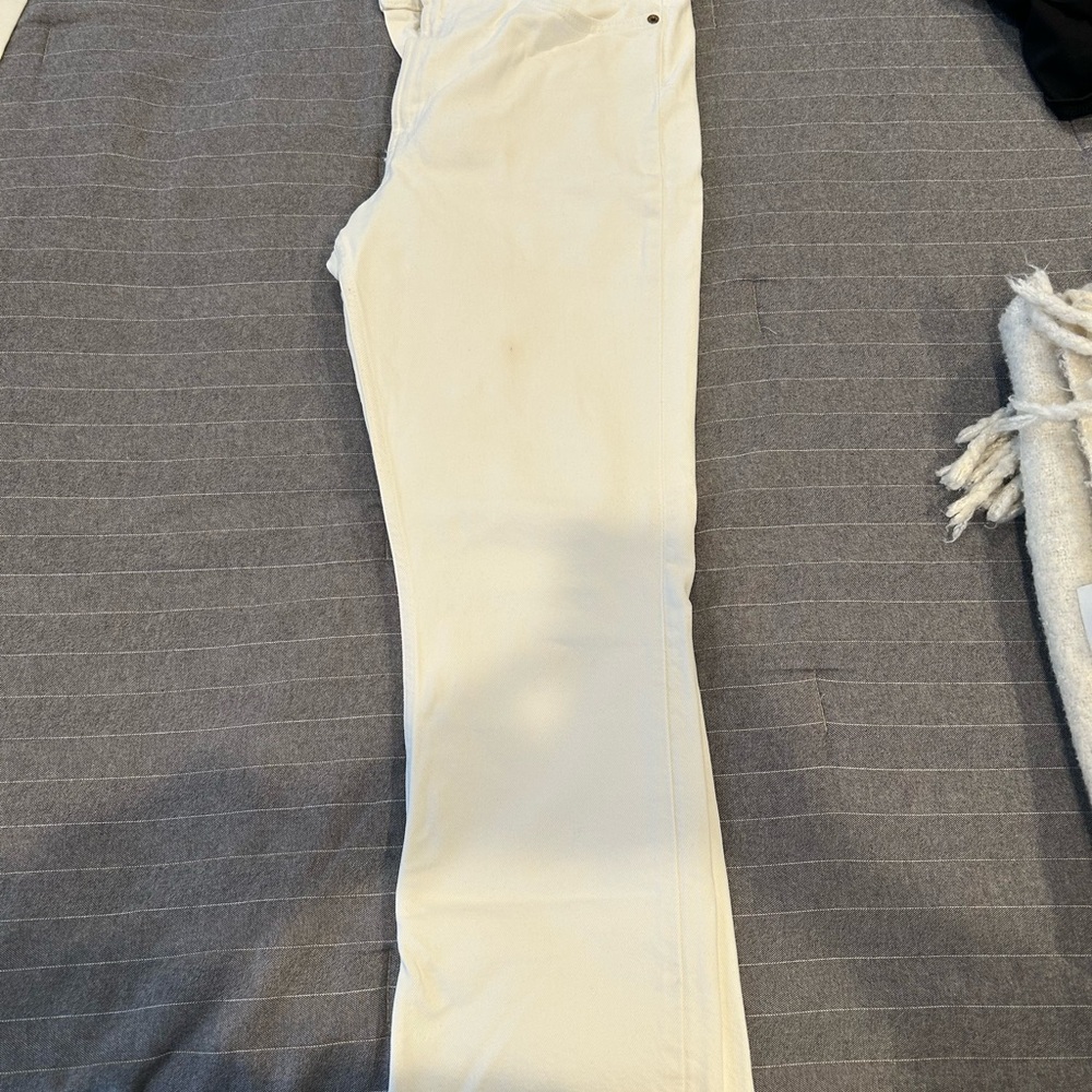 Zara Off-White Denim Pants - Picture 3 of 6